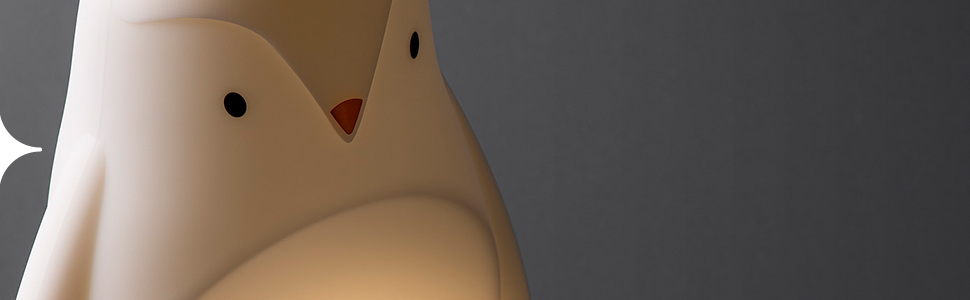 Minimal design. Soft, tactile silicone in a friendly penguin shape.