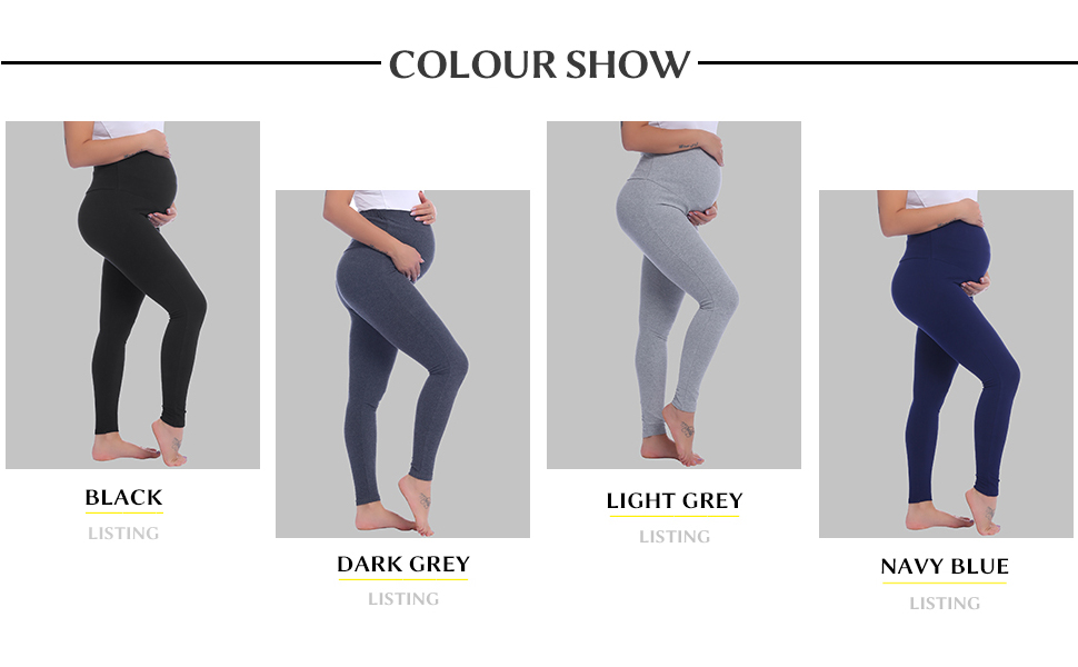 black maternity leggings