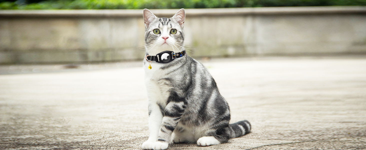 HSIGIO Airtag Cat Collar, GPS Cat Collar with Apple Air