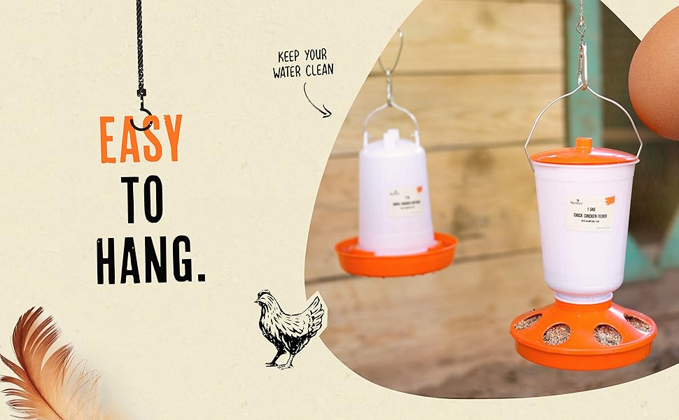 Roosty's Top Fill 1.5KG Chick Feeder and 1.5L Chick