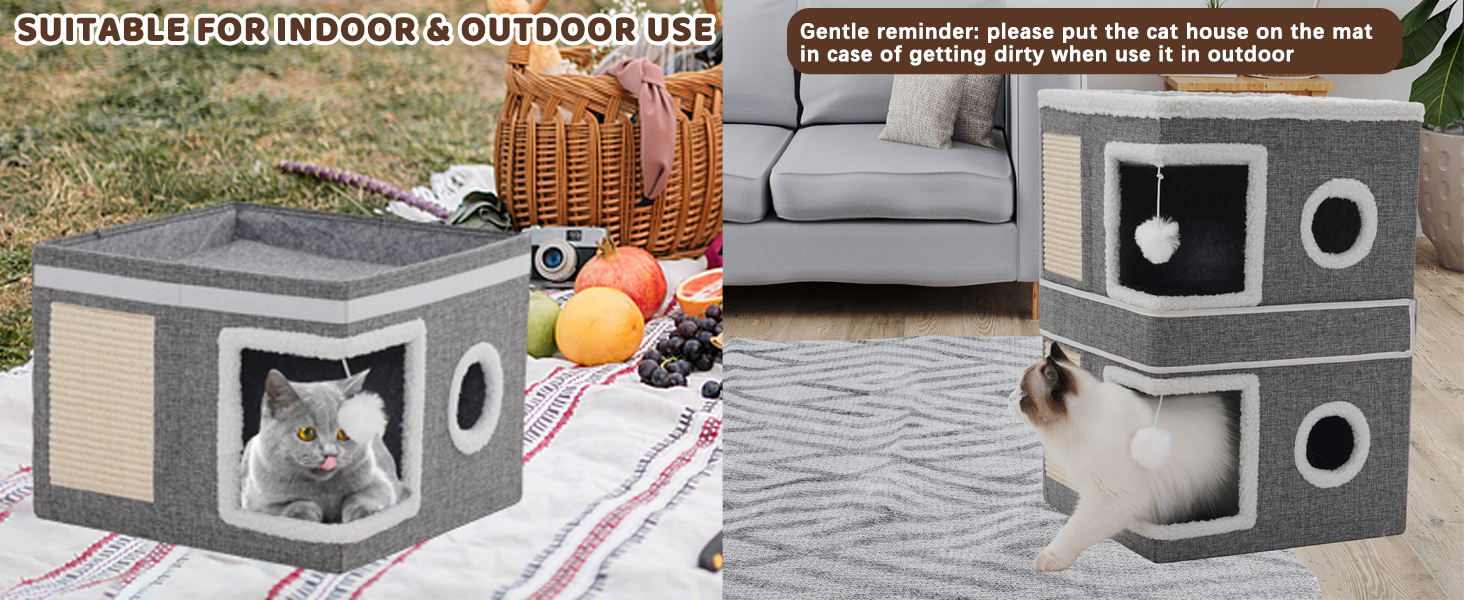 三层折叠可拆卸猫窝