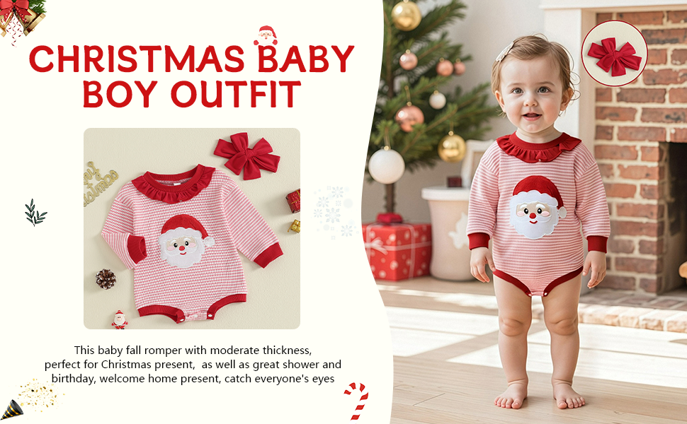 Newborn Girl Christmas Romper