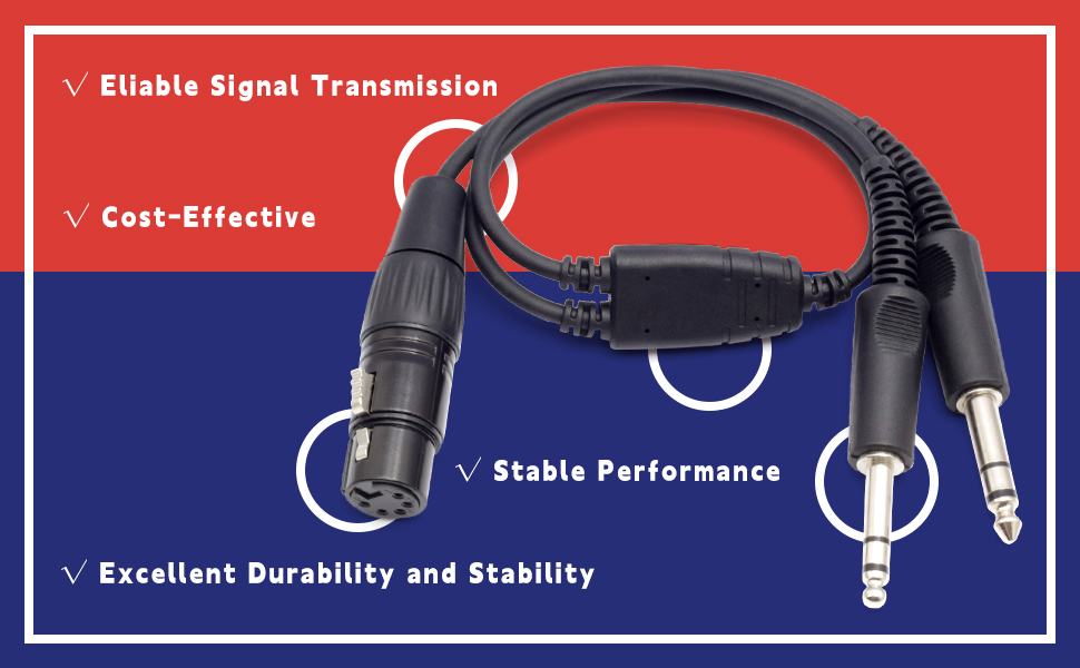 Dusledel Upgraded Aviation Headset Adapter Cable for Airbus