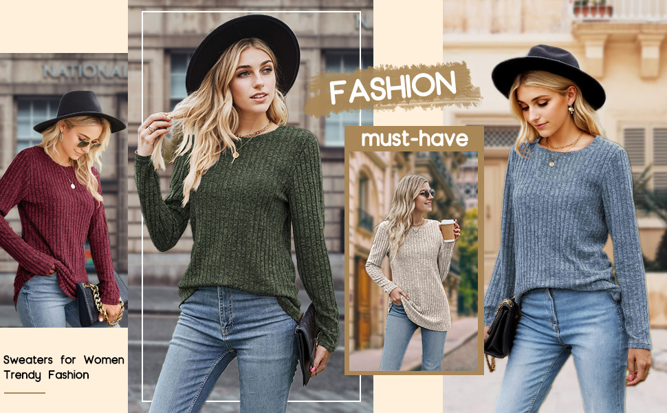 womens tunics tops long sleeve crew neck thermal shirt women fall winter shirts lightweight