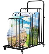 Gtouse Art Canvas Storage Rack, Art Storage Rack, Art Drying Rack with Elevating Handrail, Adjust...