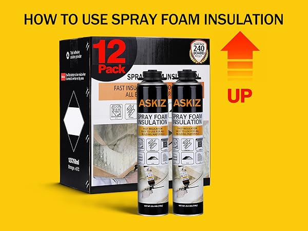 Spray Foam Insulation Kit (12x25.4 oz.) Closed Cell
