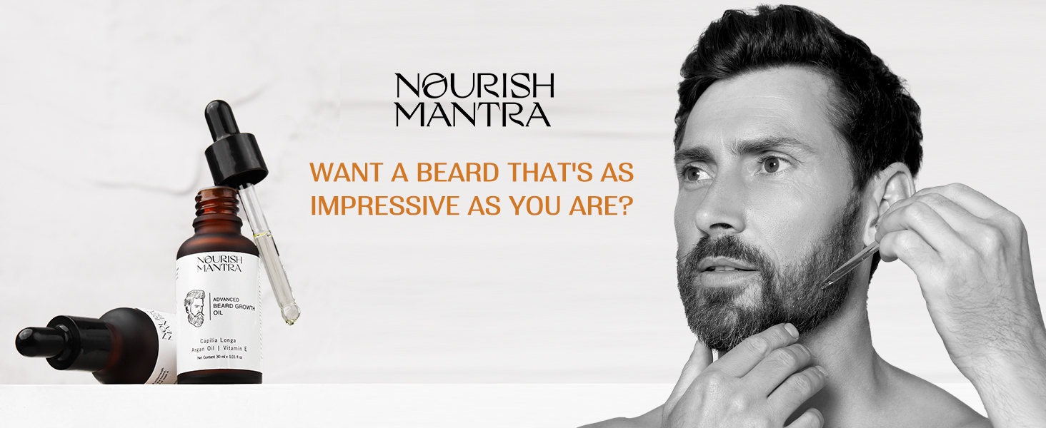 Buy Nourish Mantra Advanced Beard Growth Oil/Made with Capilia Longa