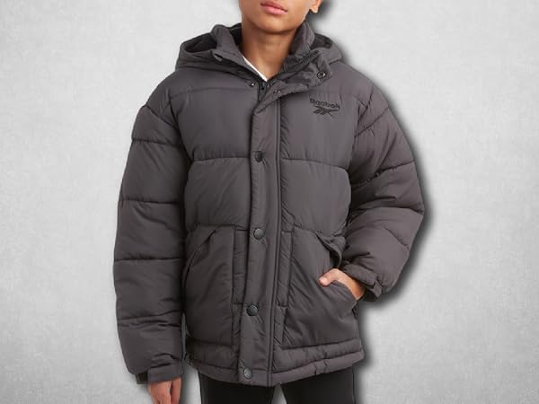 Amazon.com: Reebok Boys Winter Coat - Heavyweight Quilted