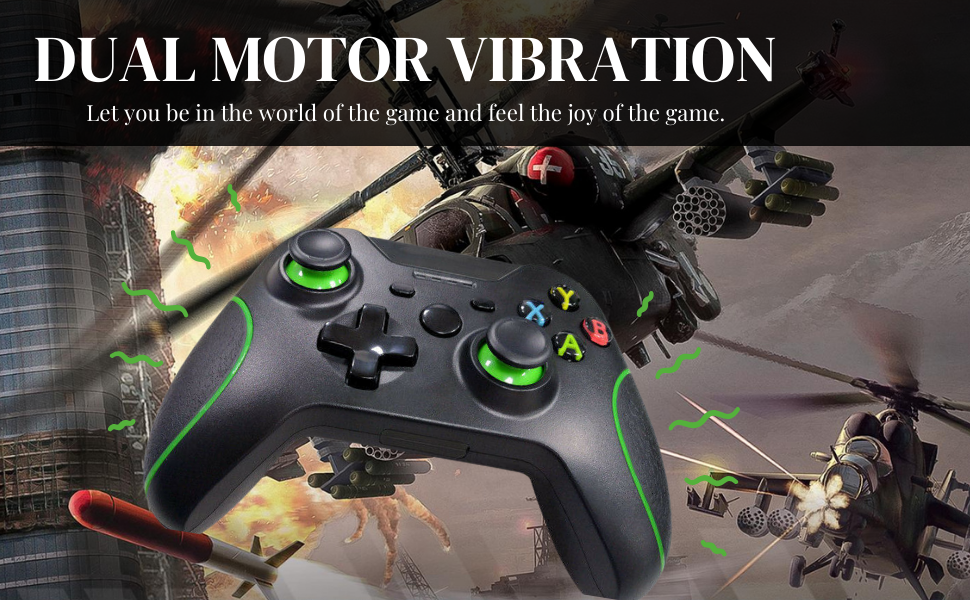 Wireless Controller With Dual Motor Vibrator