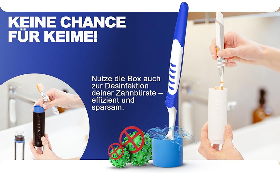 Keine Chance für Keime - Zahnbürstendesinfektion mit Capsello