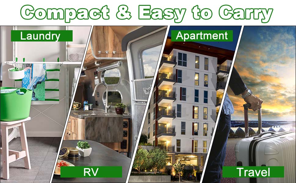 Portable Washing Machine, 15L 1.8Kg Small Washer with Spin