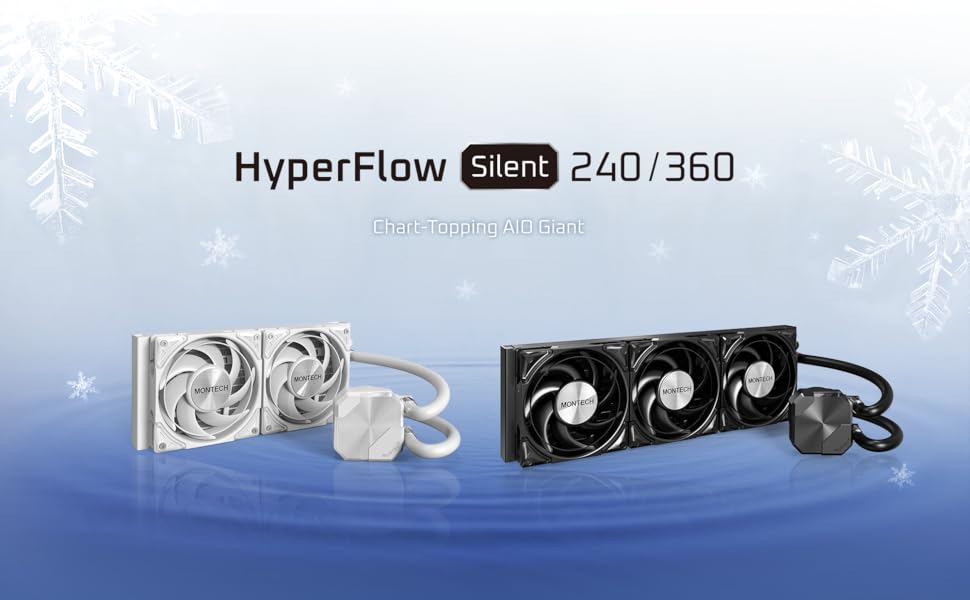 簡易水冷 MONTECH HyperFlow Silent 360 ホワイト MONTECHの安価な水冷CPUクーラー「HyperFlow Silent」が4種類