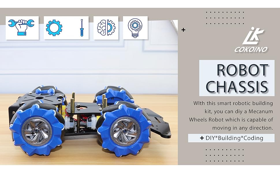 4WD Mecanum Wheel Smart Car Robot Chassis