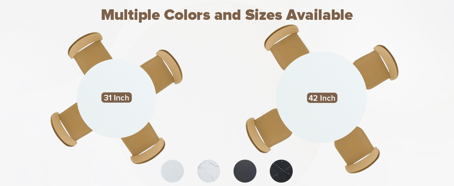 Round Dining Table Set for 4