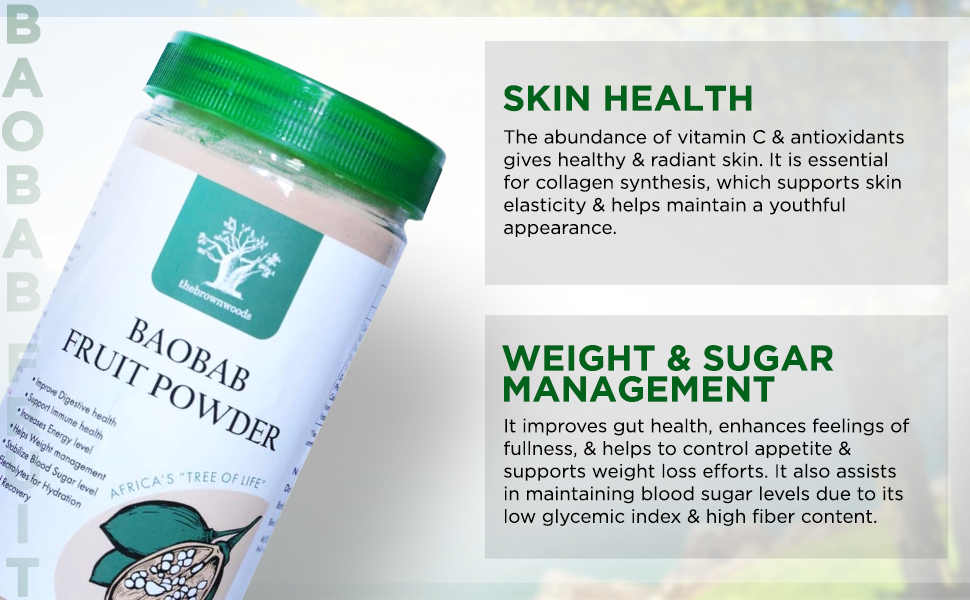 Thebrownwoods Baobab Fruit Powder(250 GM, Pack of 1) 100 Organic