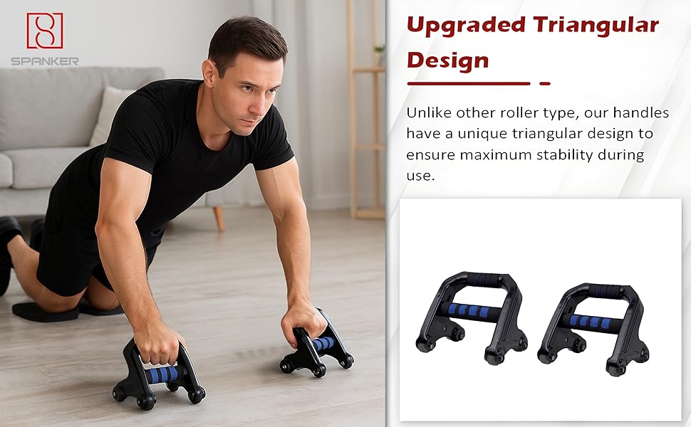 Spanker Push Up Stand ABS Roller Wheel