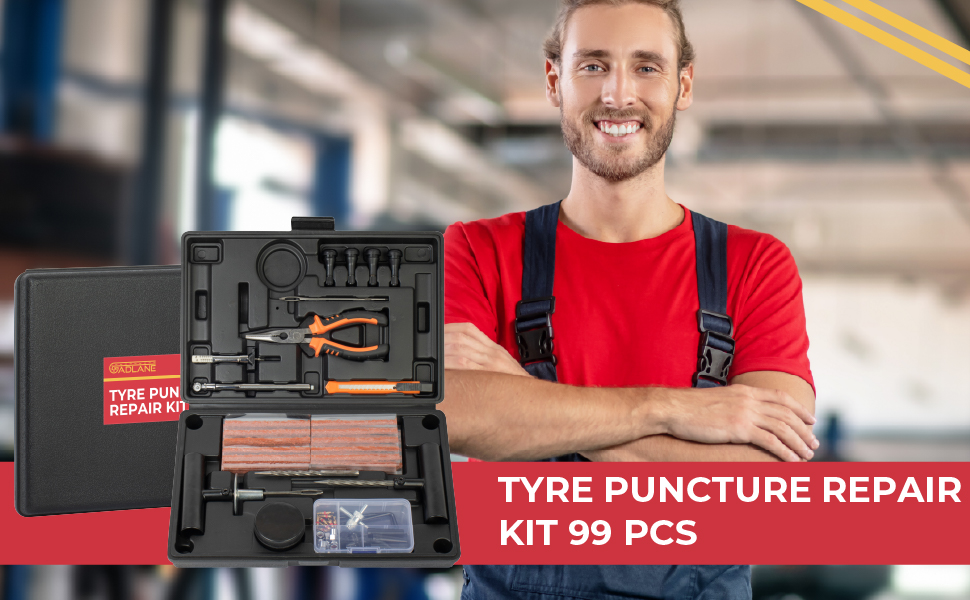 GADLANE Car Tyre Repair Kit 99pcs Heavy Duty Tubeless Car Tyre Repair