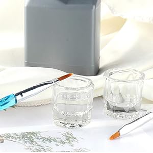 RUBYFACE Dappen Dish Cups for Nail Art Acrylic Liquid