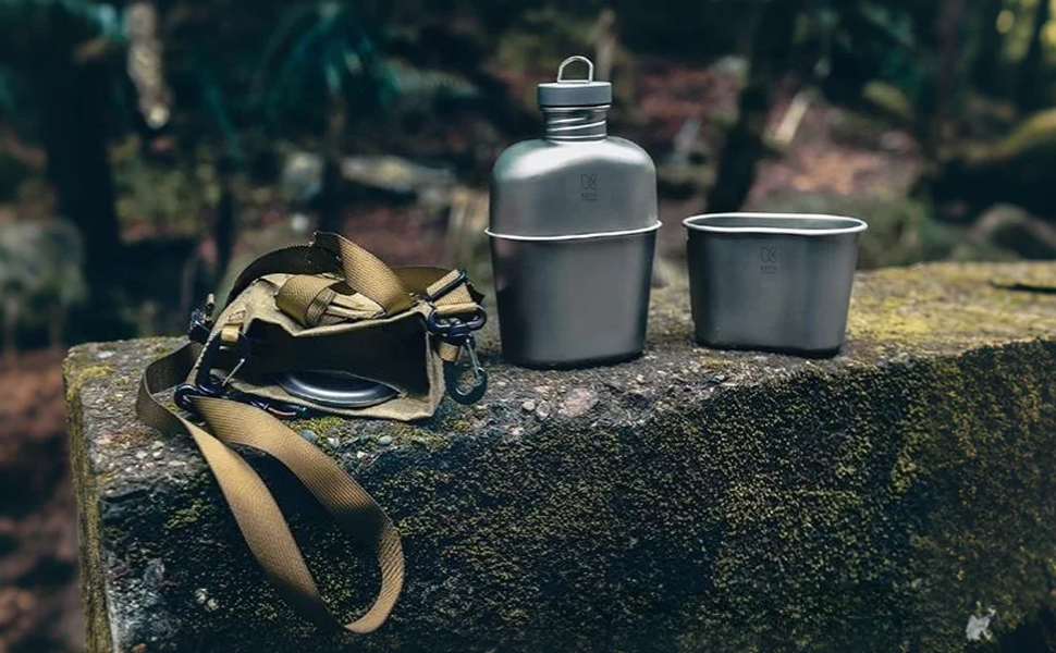 Amazon.co.jp: KEITH チタン製軽量ミリタリーケトル 直火調理 ランチ