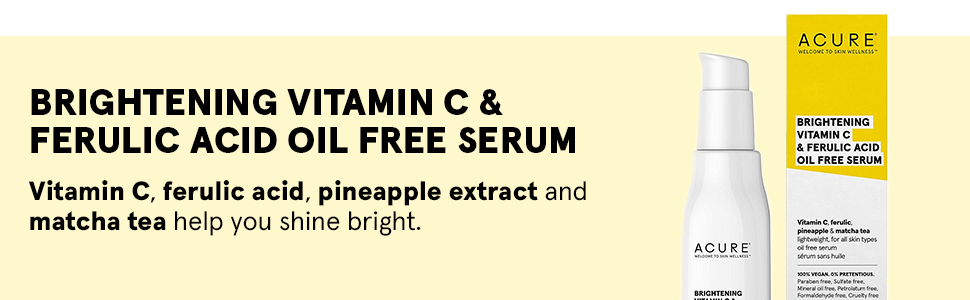 vitamin c, ferulic acid, pineapple extract, and matcha tea help you shine bright