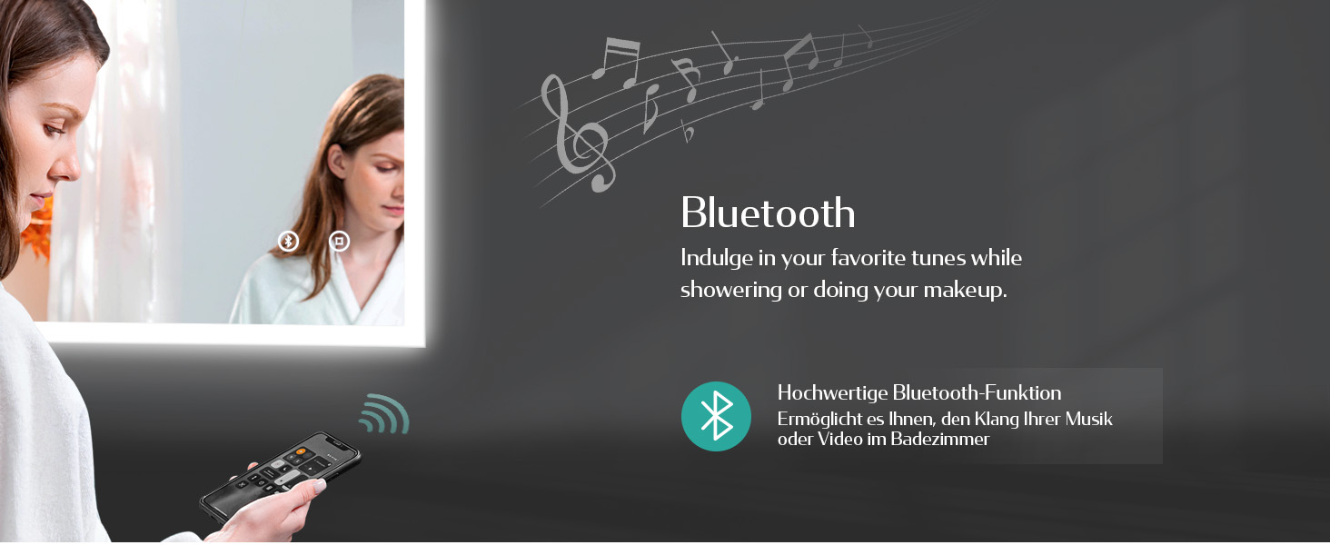 Bluetooth Bathroom Mirror