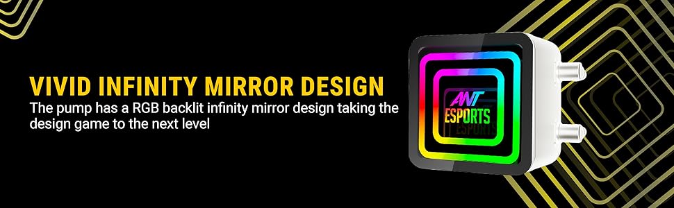 ant esports infinity 240 argb cooler vivid infinity mirror design