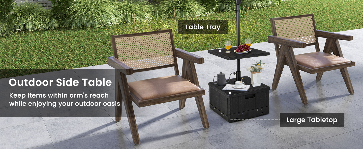 Umbrella Stand Adjustable Table