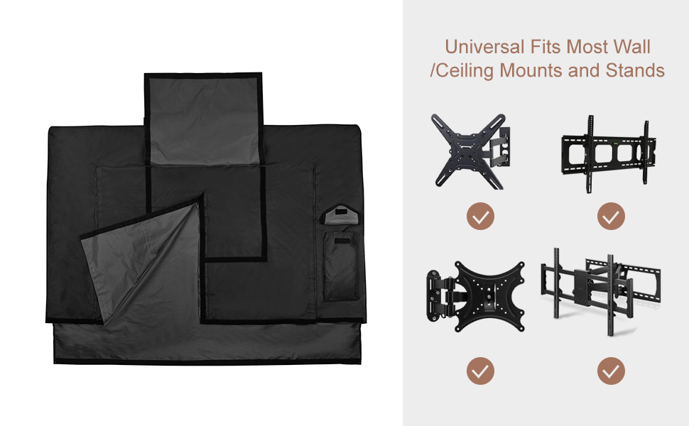 Vailge Waterproof and Weatherproof Outdoor TV Cover for 52