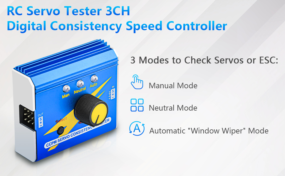 3CH Digital Servo Tester RC, VOKTTA Multi Servo Tester Upgraded Version