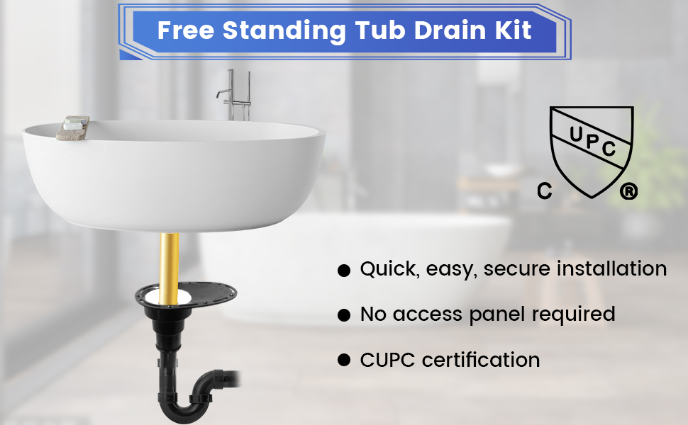 Free standing Tub Drain Kit FreeStanding Tub Drain Roughin Kit for