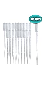 Zkupanx 20 PCS 3ML Dropper Pipettes