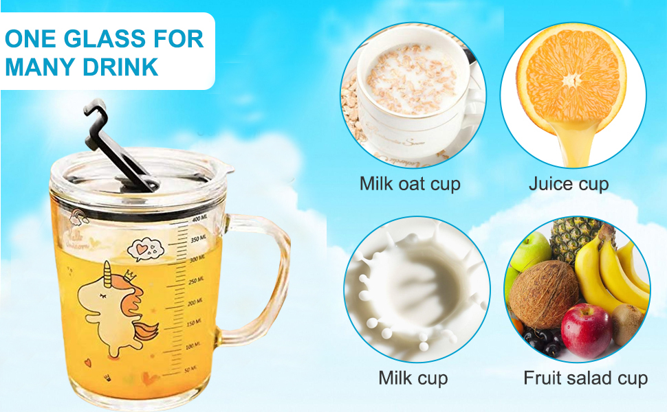 Measuring Drinking Cup with Straw and Handle, SPN-RECPP