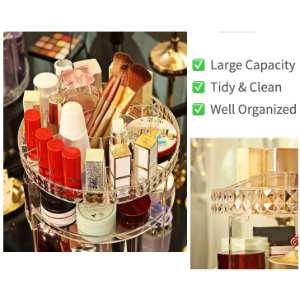 Large capacity holder space saving container cosmetic container