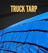 Us cargo control heavy duty waterproof cargo semi truck tarp with 4 foot drop for flatbed trailer