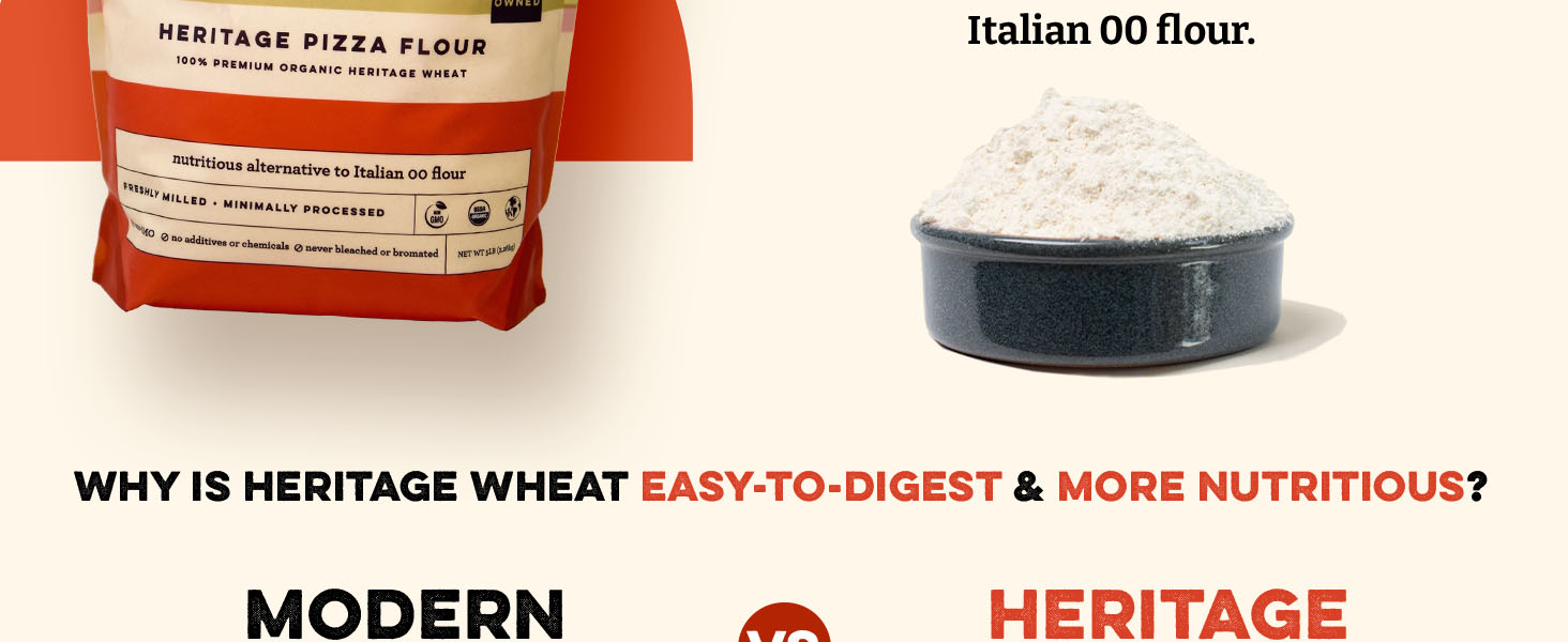 Heritage wheat pizza flour