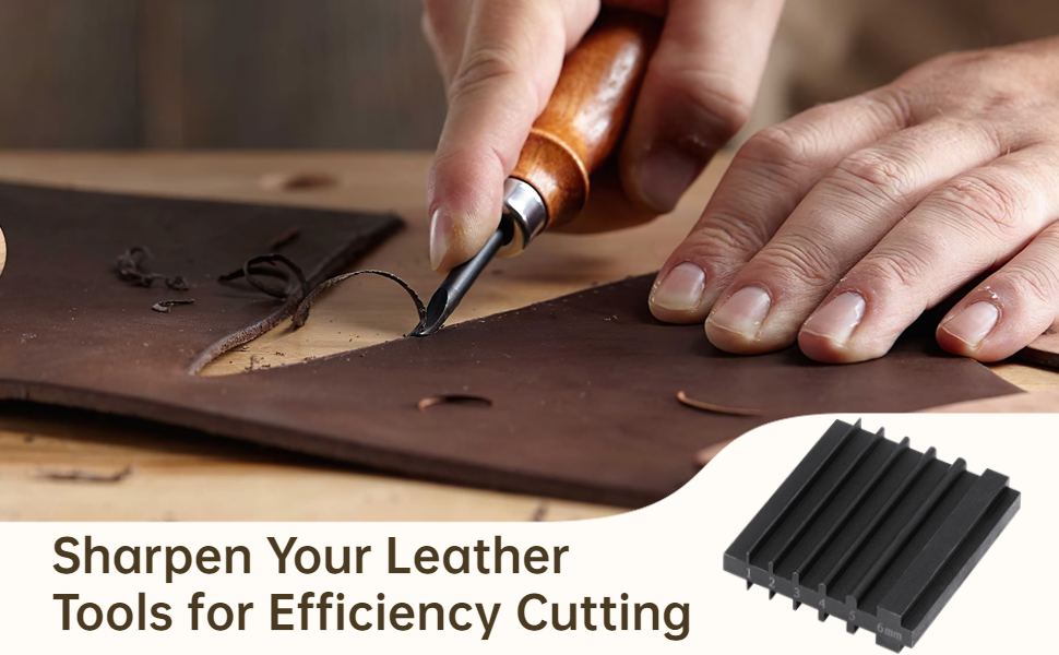Homaisson Sharpener Guide for Leather Cutters, Leather