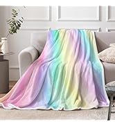 Amazon.com: Colorful Rainbow Abstract Throw Blanket, Super Soft