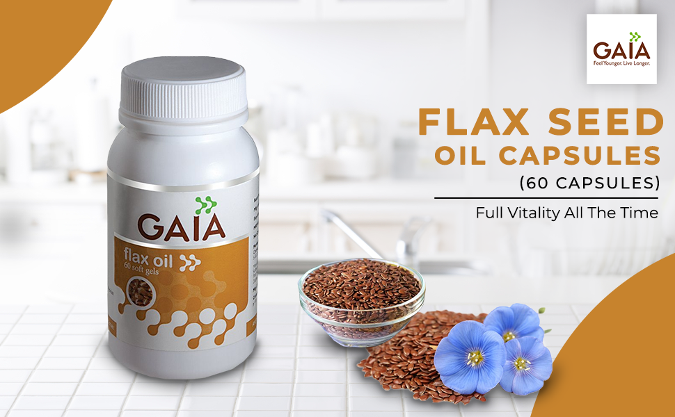 Gaia Flax Seed Oil Capsules 60 Capsules Amazon.in Health & Personal Care