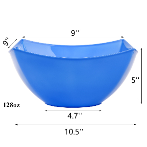 Hacaroa Set of 6 Plastic Square Salad Bowls