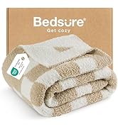 Bedsure Checkered Throw Blanket for Couch, Bed - Cozy, Soft, Anti-Static, Warm Plaid Blanket, Gen...
