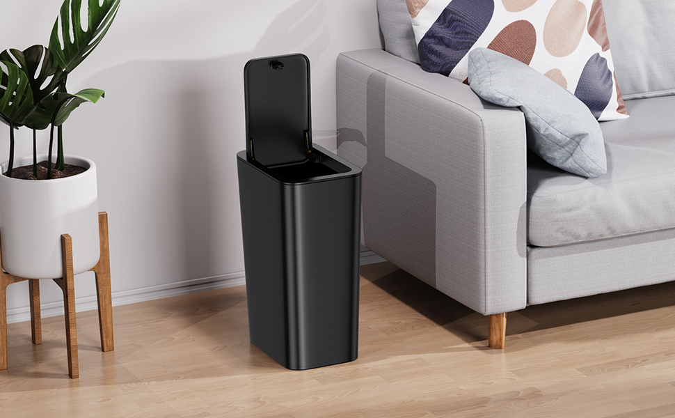 N. NETDOT 3 Pack 10 Liter Small Trash Can with lid, 2.6