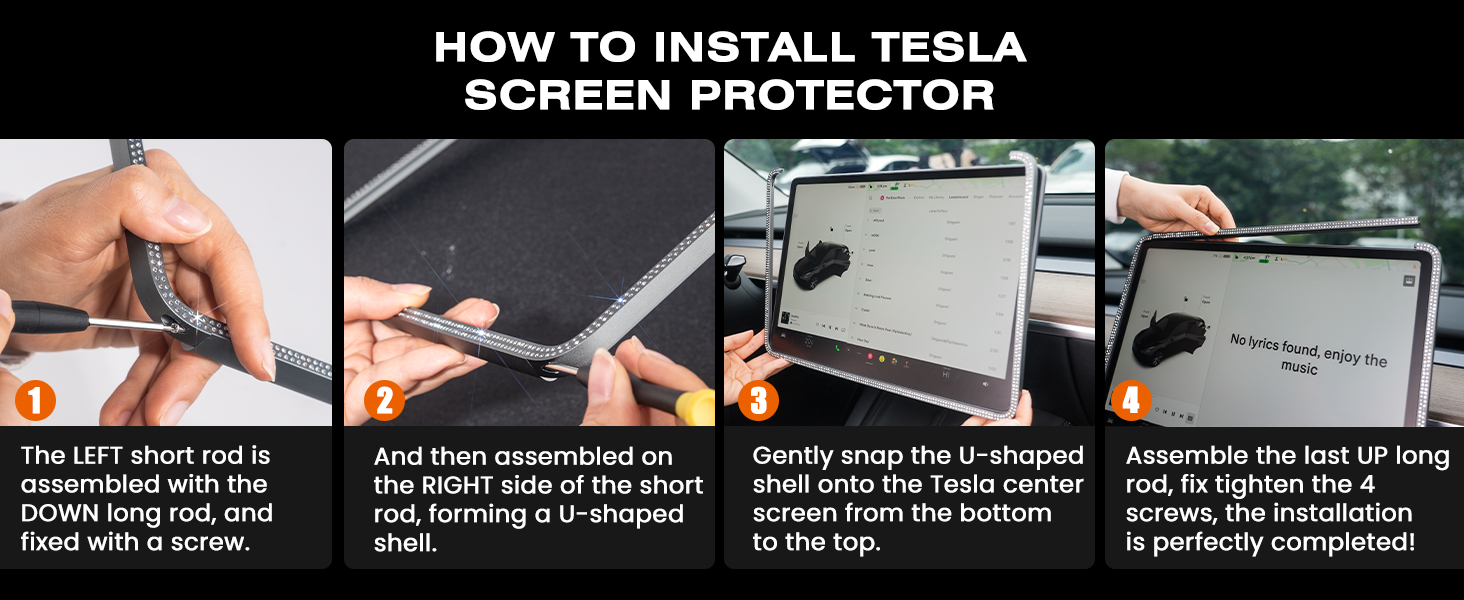 funomo Tesla Center Control Touch Screen Protector with