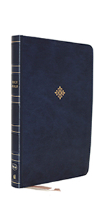 NKJV Blue LEathers Giant Print reference BIble
