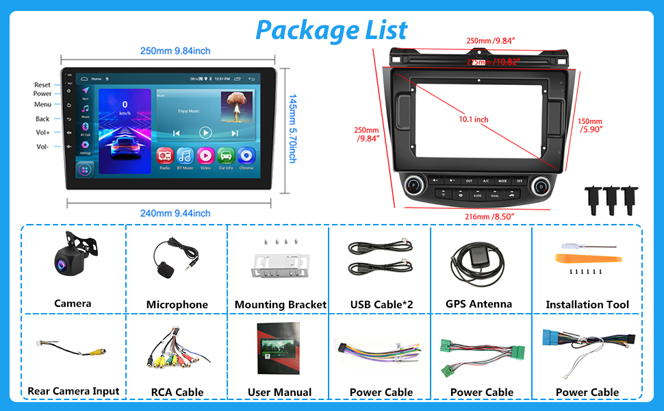 2G+64G Android Car Stereo Radio for Honda Accord 7 2003