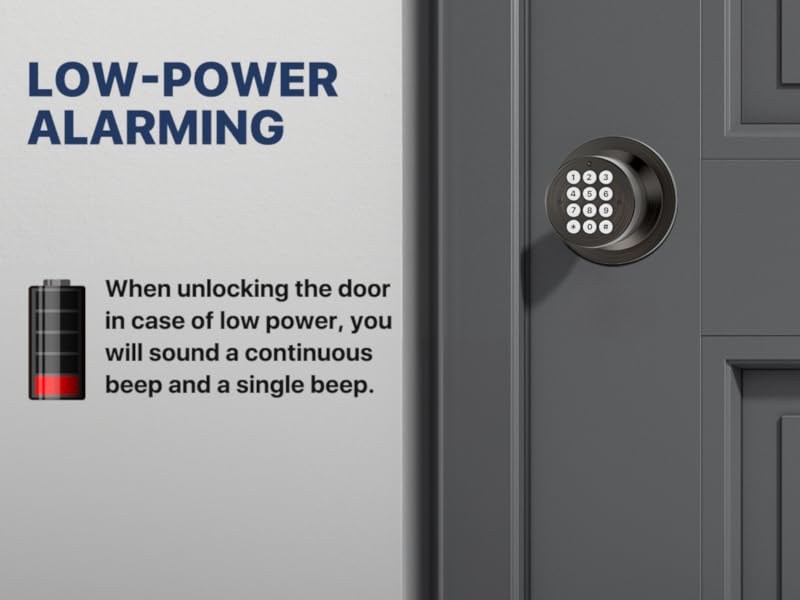 Signstek Keyless Entry Door Lock, Door Knob with Keypad, Smart Code