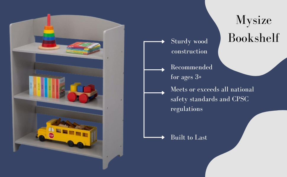 grey bookshelf
