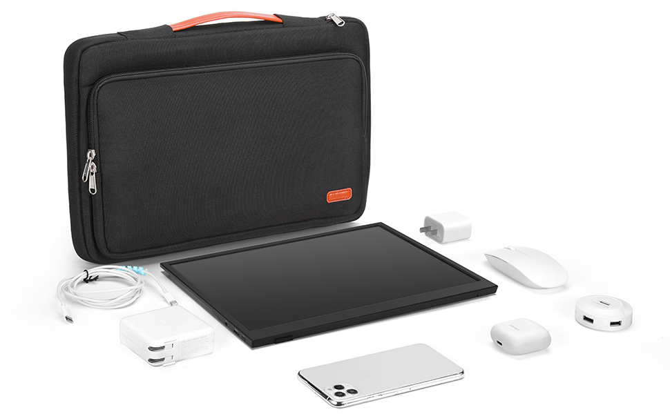 Egiant 15.6 Inch Portable Monitor Case, 360° Protection Carrying Sleeve Bag for KYY