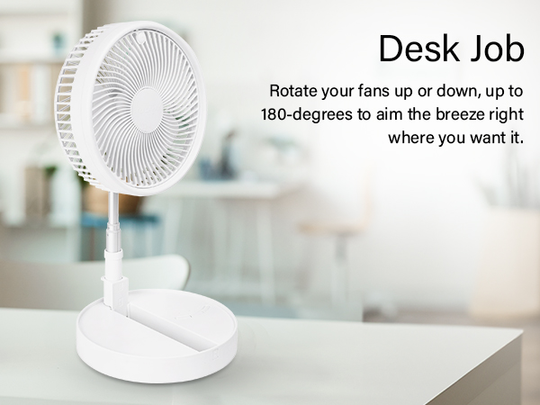 travel fan rechargeable ventiladores recargables para cuba ventilador recargable Desk foldable