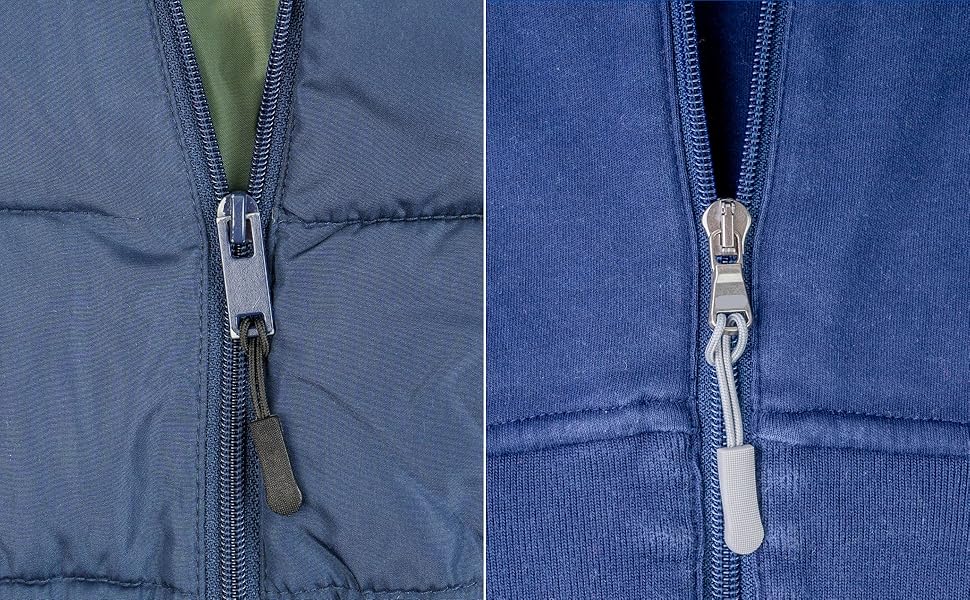 Reißverschluss Anhänger zur Reparatur, 32 Pack, 10 x Metall RV Zipper, 24 x Nylon RV Laschen