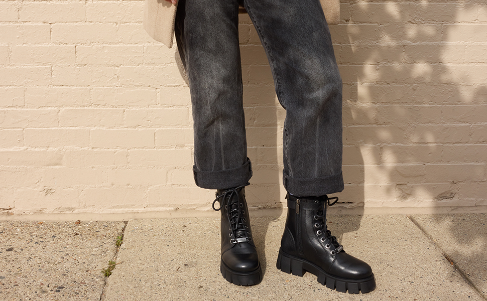 Amazon.com | Harley-Davidson Women's Uplift Bkle Combat Boot